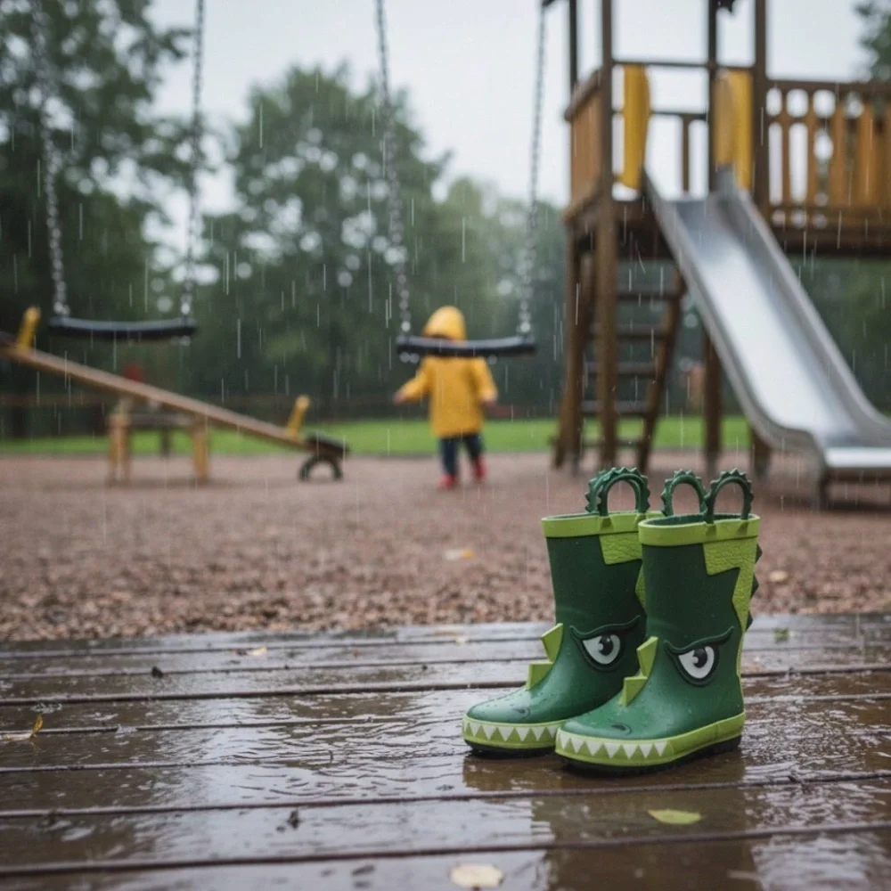 Member's Mark crocodile Boy's Easy Pull-On Lined Waterproof Rain Boots 9/10